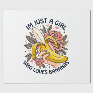 Nur ein Mädchen, das Bananen liebt  Geschenkpapier
