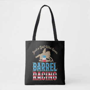 Nur ein Mädchen, das Barrel Racing Liebe Tasche