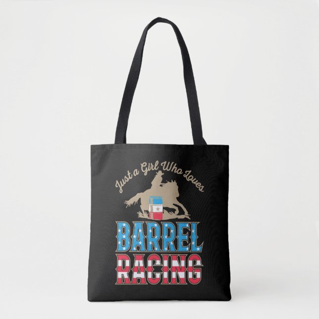 Nur ein Mädchen, das Barrel Racing Liebe Tasche (Vorderseite)