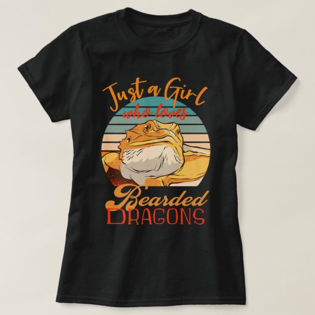 Nur ein Mädchen, das bärtige Drachen Liebe, gestal T-Shirt (Design vorne)