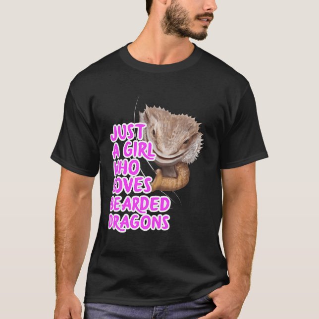 Nur ein Mädchen, das bärtige Drachen Liebe, kleide T-Shirt (Vorderseite)