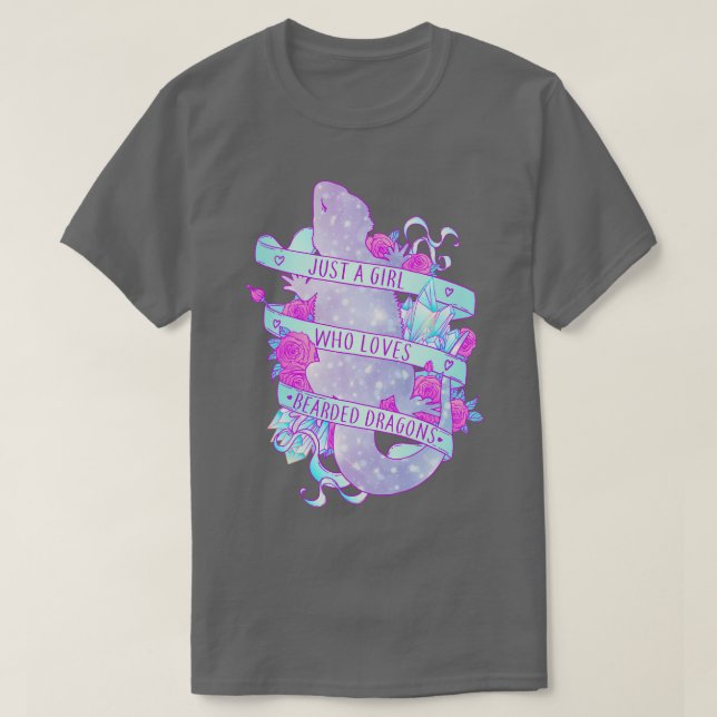Nur ein Mädchen, das bärtige Drachen Liebe T-Shirt (Design vorne)