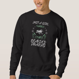 Nur ein Mädchen, das bärtige Drachen Lieben Raglan Sweatshirt
