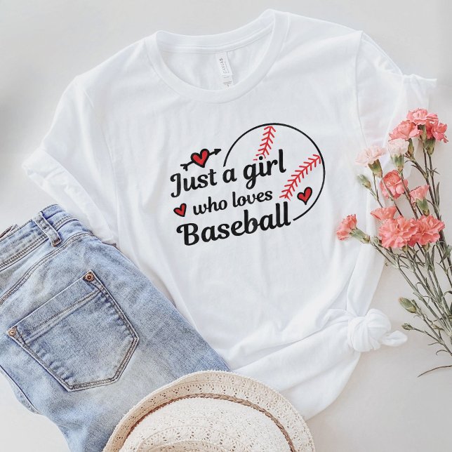 Nur ein Mädchen, das Baseball-T - Shirt Liebe (Von Creator hochgeladen)