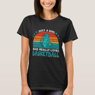 Nur ein Mädchen, das Baseball wirklich Liebe T-Shirt