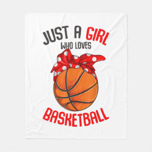 Nur ein Mädchen, das Basketball Girl Lieben Fleecedecke