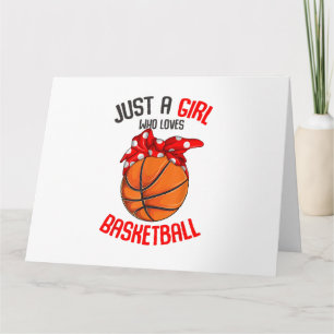 Nur ein Mädchen, das Basketball Girl Lieben Karte