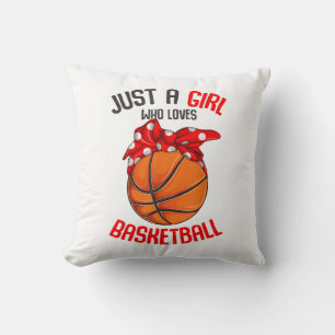 Nur ein Mädchen, das Basketball Girl Lieben Kissen
