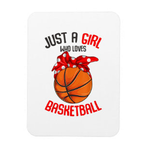 Nur ein Mädchen, das Basketball Girl Lieben Magnet