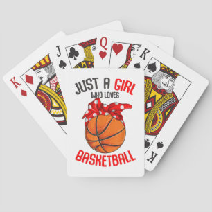 Nur ein Mädchen, das Basketball Girl Lieben Spielkarten