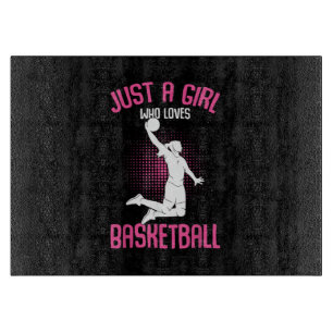 Nur ein Mädchen, das Basketball Kids Mädchen liebt Schneidebrett