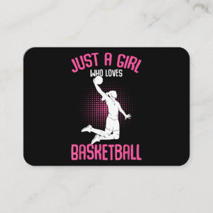 Nur ein Mädchen, das Basketball Kids Mädchen liebt Visitenkarte