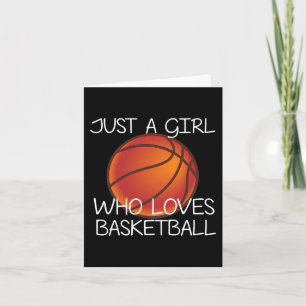 Nur ein Mädchen, das Basketball Liebe Ball Player Karte
