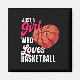 Nur ein Mädchen, das Basketball Liebe Mädchen Kind Magnet