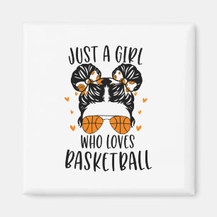 Nur ein Mädchen, das Basketball Lieben Magnet