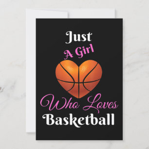 Nur ein Mädchen, das Basketball liebt Einladung