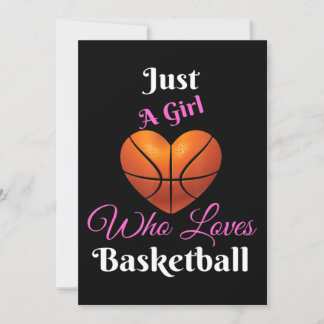 Nur ein Mädchen, das Basketball liebt Einladung