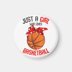 Nur ein Mädchen, das Basketball-Mädchen liebt Magnet