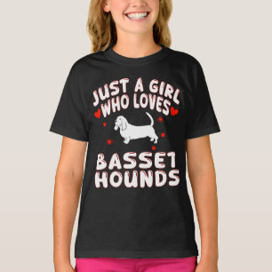 Nur ein Mädchen, das Basset Hounds liebt T-Shirt