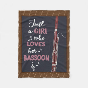 Nur ein Mädchen, das Bassoon Fleece Blanket-Gesche
