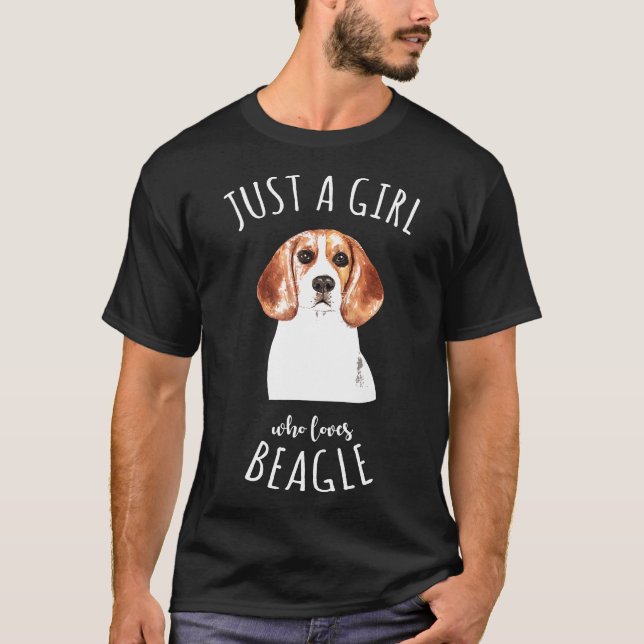 Nur ein Mädchen, das Beagle  bester Hund Liebe T-Shirt (Vorderseite)