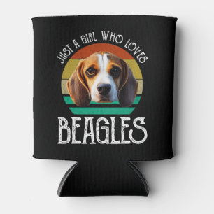 Nur ein Mädchen, das Beagle Liebe Dosenkühler