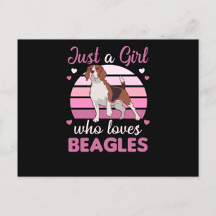 Nur ein Mädchen, das Beagle Lieben - Sweet Beagle Postkarte