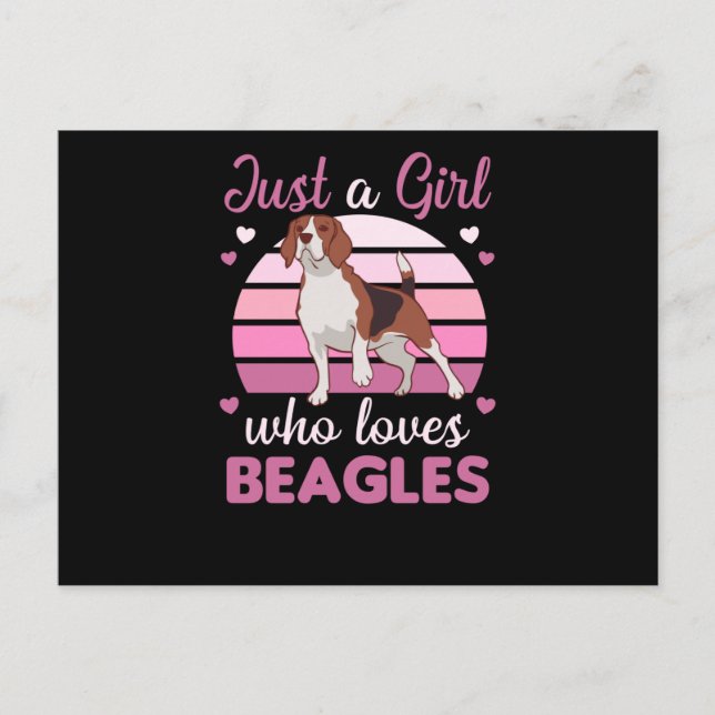Nur ein Mädchen, das Beagle Lieben - Sweet Beagle  Postkarte (Vorderseite)