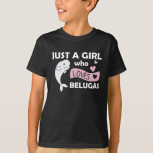 Nur ein Mädchen, das Beluga Whales Sweet Whale Lie T-Shirt