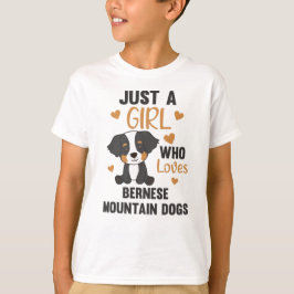 Nur ein Mädchen, das Berner Hundehunde Liebe T-Shirt