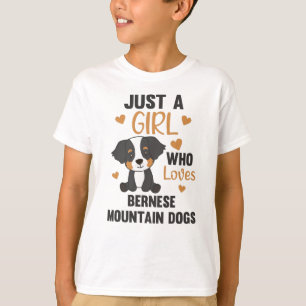 Nur ein Mädchen, das Berner Hundehunde Liebe T-Shirt