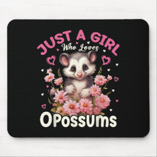 Nur ein Mädchen, das Beutelratten-Blumen-Frauen Mä Mousepad