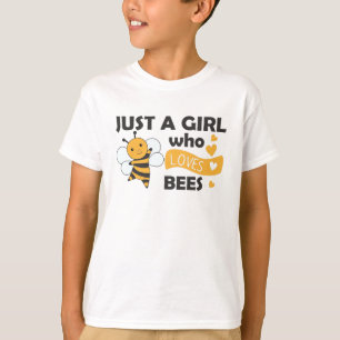 Nur ein Mädchen, das Bienen Lieben Süßbienen Honig T-Shirt