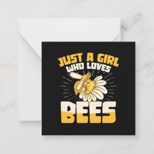 Nur ein Mädchen, das Bienen mag Mitteilungskarte
