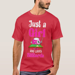 Nur ein Mädchen, das Billard Lieben Billard Funny  T-Shirt