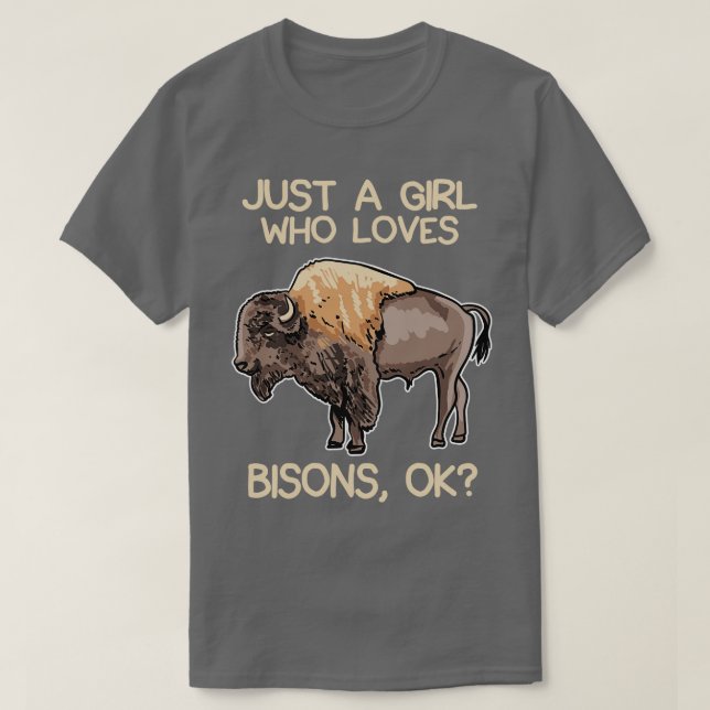 Nur ein Mädchen, das Bisons Liebe T-Shirt (Design vorne)