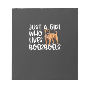Nur ein Mädchen, das Boerboels Classic T-Shirt mag Notizblock
