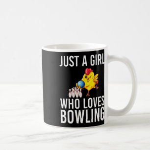 Nur ein Mädchen, das Bowling Bowler Bowl Game Wom Kaffeetasse