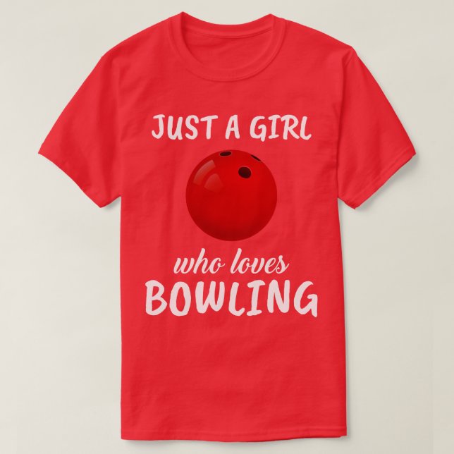 Nur ein Mädchen, das Bowling Liebe T-Shirt (Design vorne)