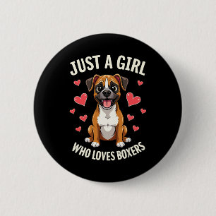 Nur ein Mädchen, das Boxers Lieben Button