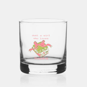 Nur ein Mädchen, das Bücher liebt Süße Kokette B Whiskyglas