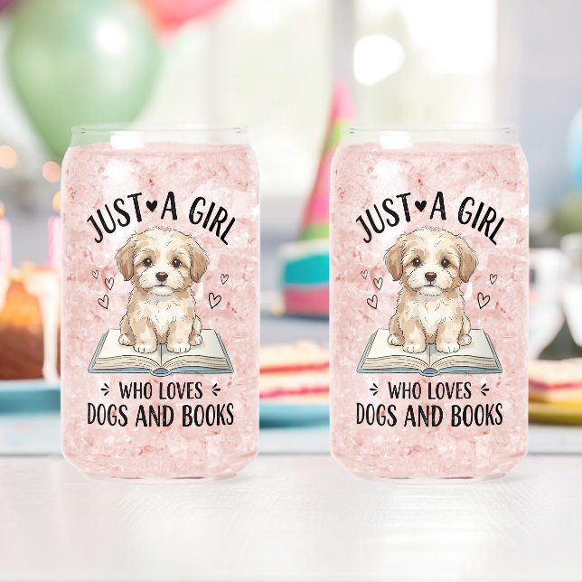 Nur ein Mädchen, das Bücher und Hunde liebt Dosenglas (Insitu (Geburtstag))