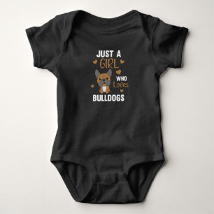 Nur ein Mädchen, das Bulldogs Sweet Dog Bulldog Li Baby Strampler