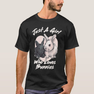 Nur ein Mädchen, das Bunnies Kaninchen Niedlich Os T-Shirt