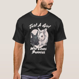 Nur ein Mädchen, das Bunnies Kaninchen Niedlich Os T-Shirt