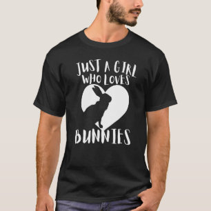 Nur ein Mädchen, das Bunnies Kaninchen Niedlich We T-Shirt