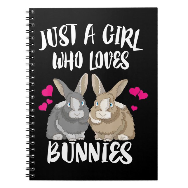 Nur ein Mädchen, das Bunnies Lieben | Bunny Lover Notizblock (Vorderseite)