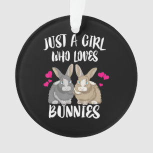 Nur ein Mädchen, das Bunnies Lieben   Bunny Lover Ornament