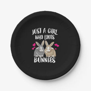 Nur ein Mädchen, das Bunnies Lieben   Bunny Lover Pappteller