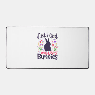 Nur ein Mädchen, das Bunnies Lieben Bunny Rabbit O Schreibtischunterlage